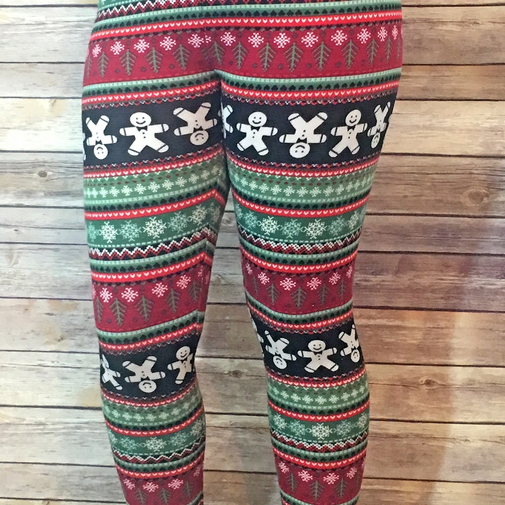 Holiday Leggings - Gingerbread Man - Picture 7 of 8